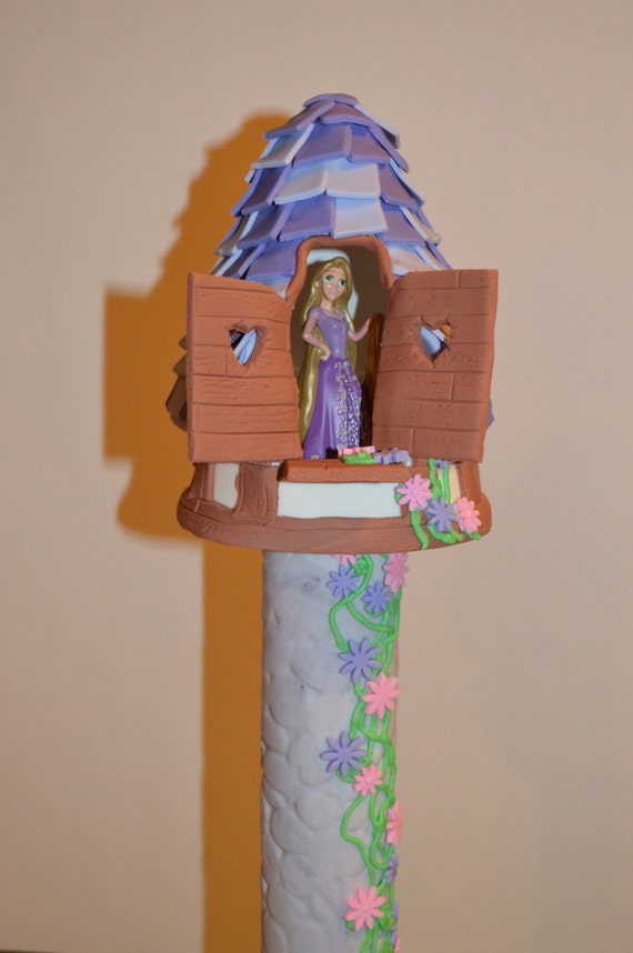 Rapunzel Tower Cake Topper fondant rapunzel tangled tower