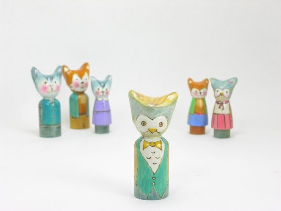 owl peg doll