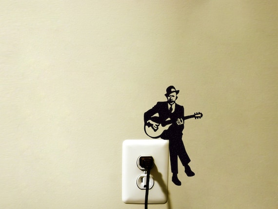 jazz player velvet sticker