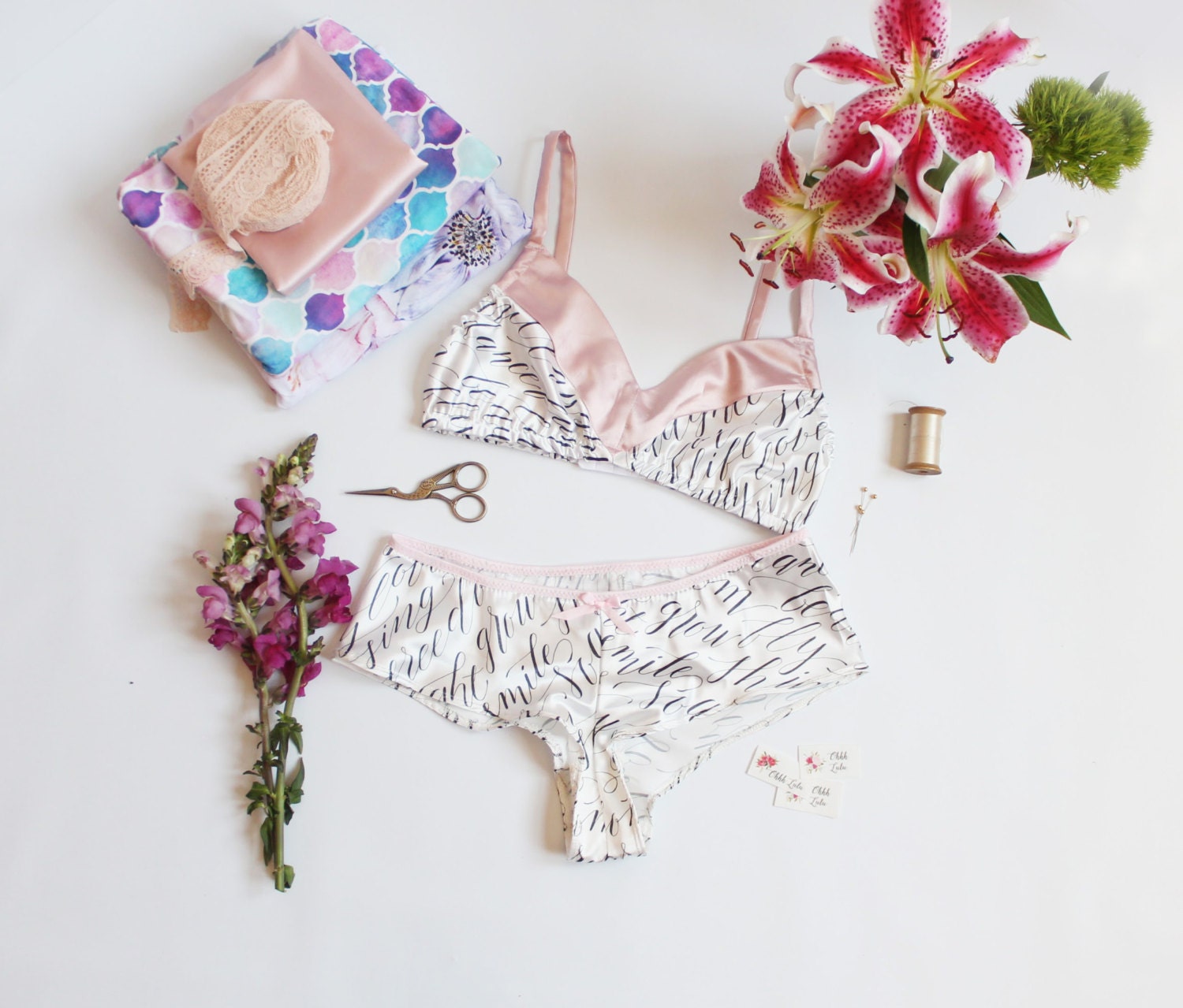 Bra & Panties Sewing Pattern for Woven Fabrics Peridot