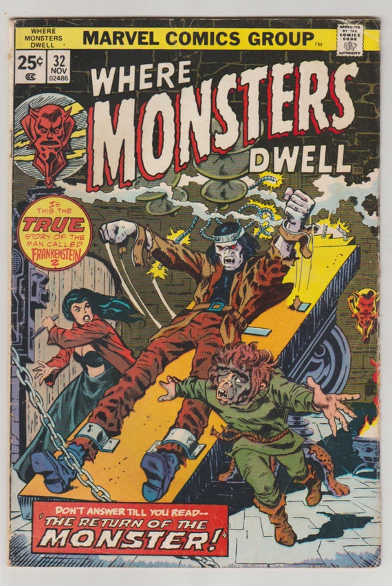 Where Monsters Dwell Vol 1 32 Bronze Age Comic Book. FN.