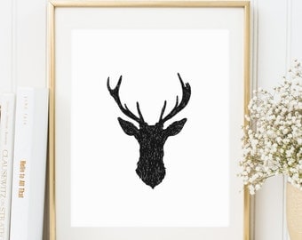 Deer Wall Art deer wall art | etsy Deer Wall Art deer wall art | etsy