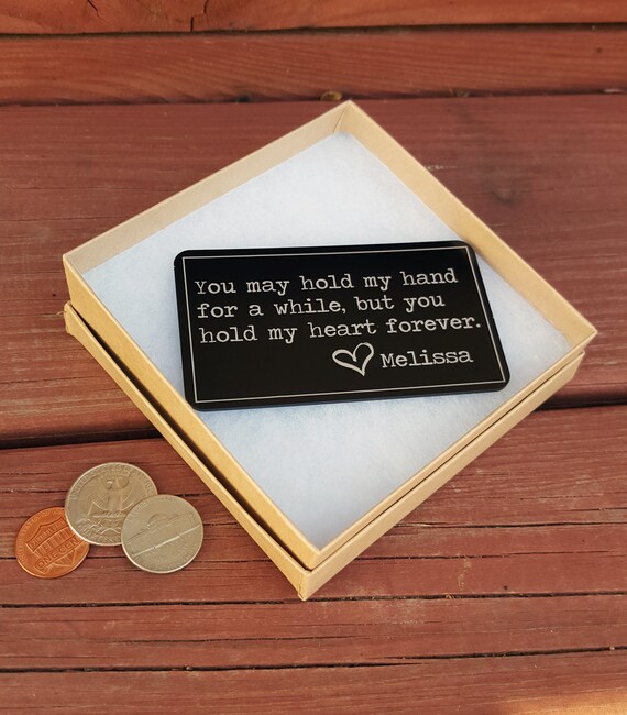 Personalized Metal Wallet Card Custom Wallet Insert Engraved