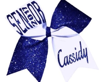 Senior 2017 or 2018 Glitter Custom Cheer Bow