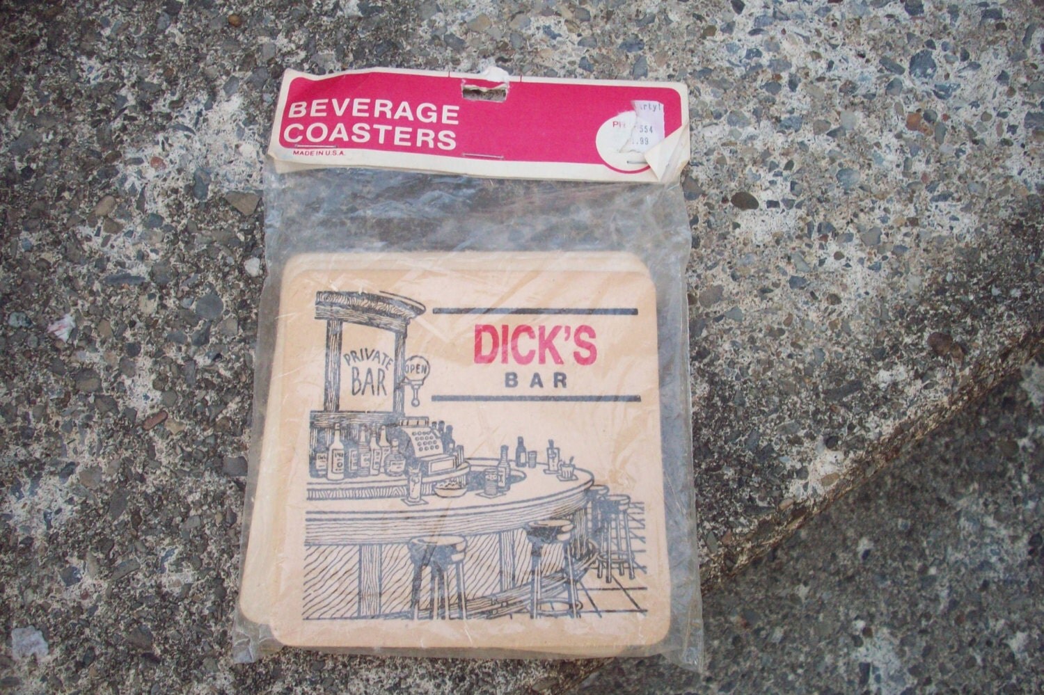 Vintage Bar Coasters Beverage Coasters made in U.S.A. by