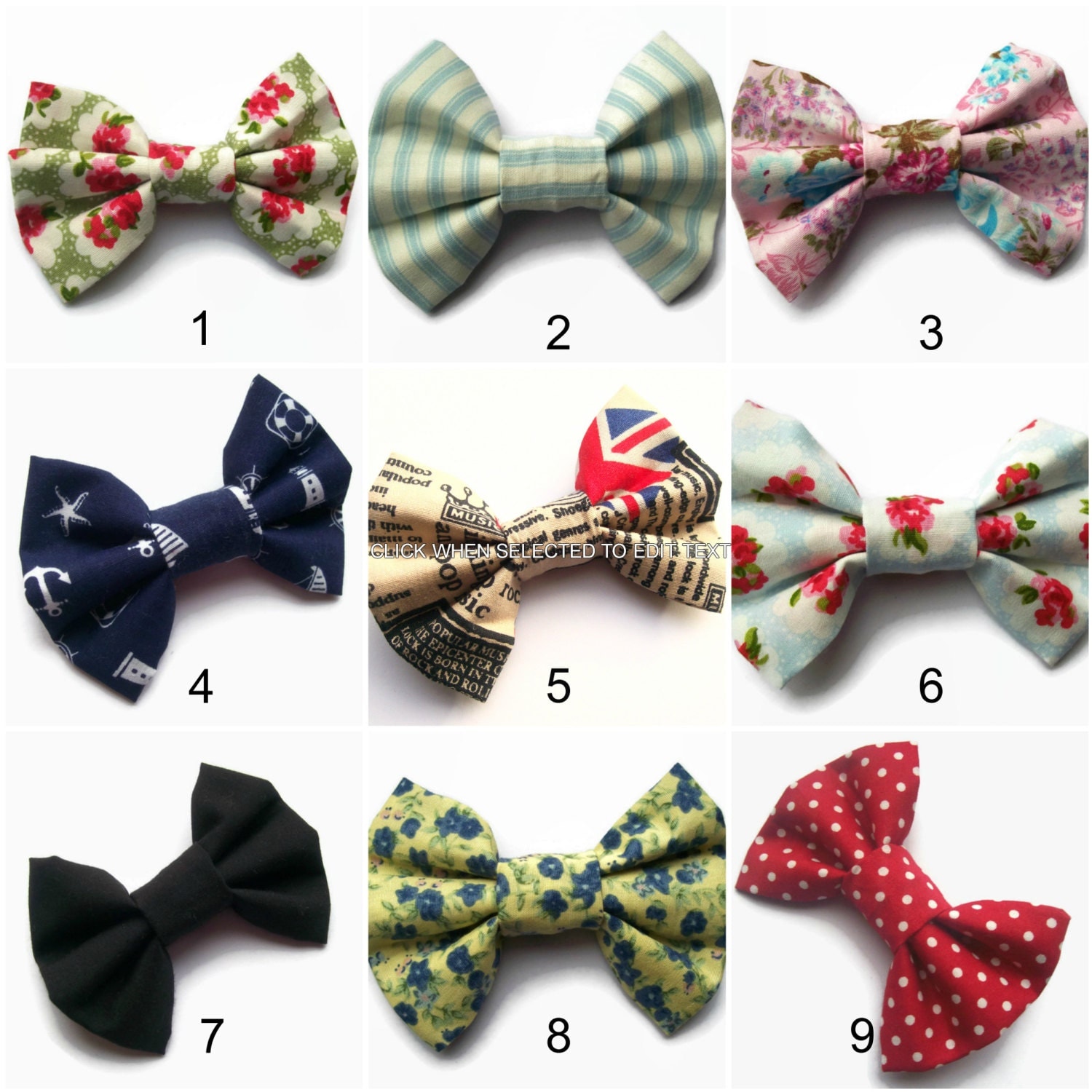 Custom Hair Bows Set of 3 Choose Your Own Fabric by Sazparillas