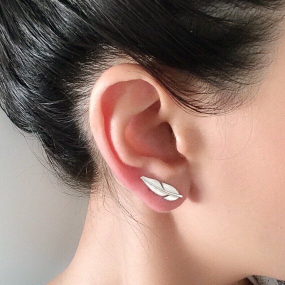 Ear Cuff Gold Ear Cuff Climbing Earrings Feather Ear Pin