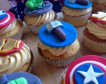 The Avengers Cupcake Toppers