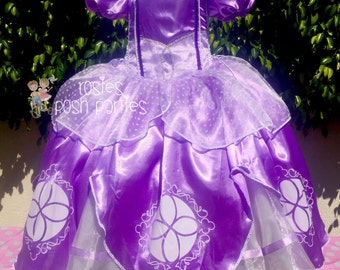 Sofia the First dress for Birthday costume or Photo shoot Sofia dress outfit Birthday dress Sofia costume Princess dress for Birthday party