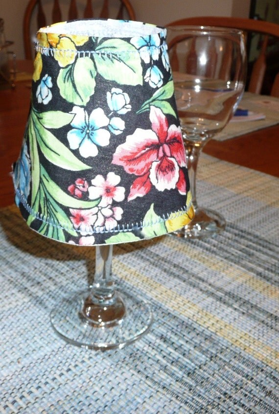Wine Glass LampShades by ACraftyCollection on Etsy