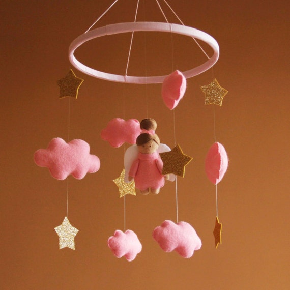 Baby mobile girl Pink mobile Baby girl mobile Nursery mobile