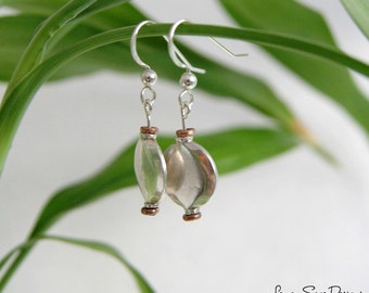 Sterling Silver & Copper Earrings, Mixed Metal Earrings, Metaphysical Jewelry, TierraCast Copper, Silver Earrings, Copper Earrings, Hippie