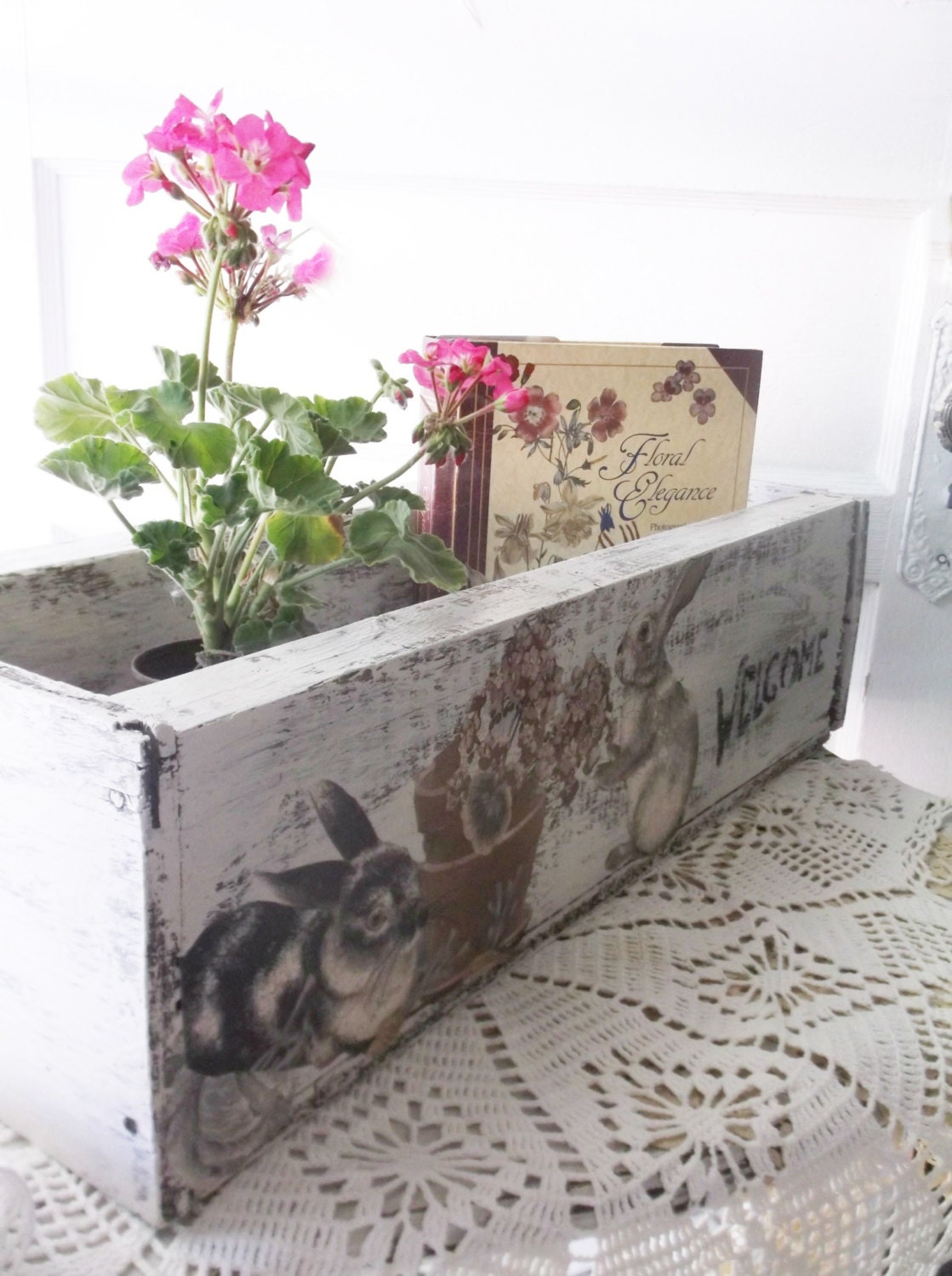 Rustic Planter Box. FarmHouse Wood Storage box. Handmade