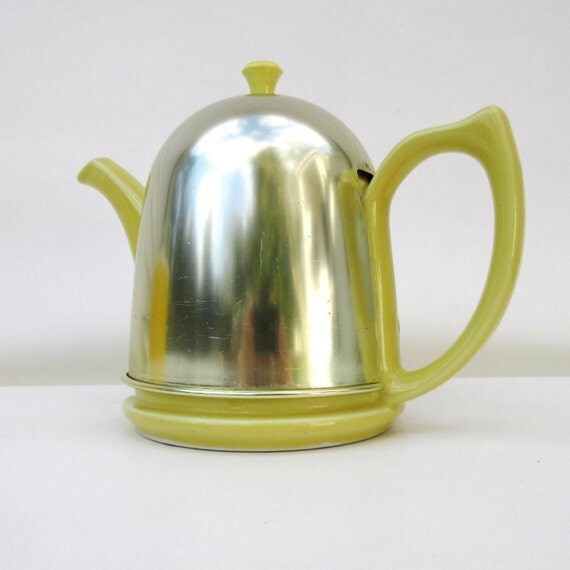 Vintage Hall Teapot Yellow Teapot Insulated Metal Cozy