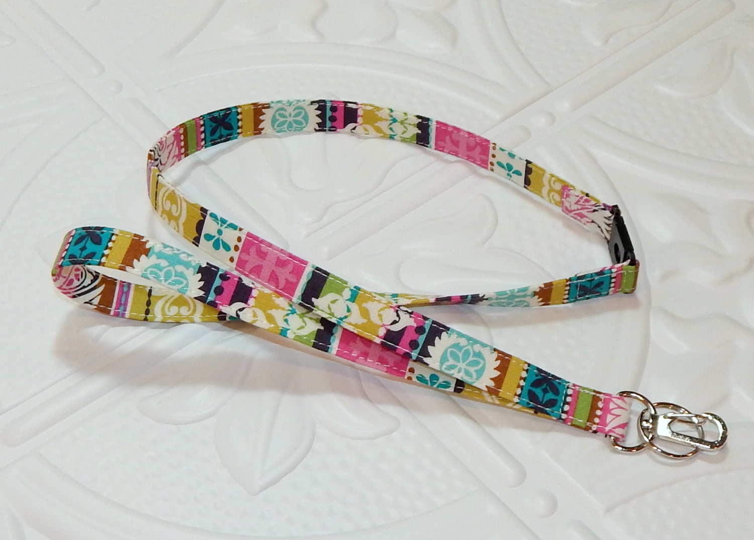 Breakaway Lanyard Lanyard Fabric Lanyard Teacher by belleadees