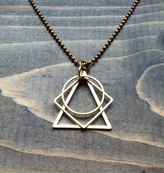 Geometric necklace /triangle/circle/ square/ mystical