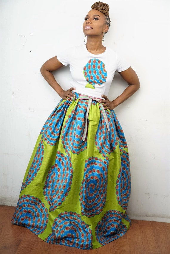 African Clothing: A F I Y A Belle Skirt Set made from African