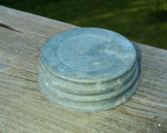 Zinc Lids, One Vintage Zinc Canning Jar Lids, Canning Lids, Zinc Jar Lids, Antique Lids, Glass insert, Mason Jar Zinc Lids, Ball Jar Lid