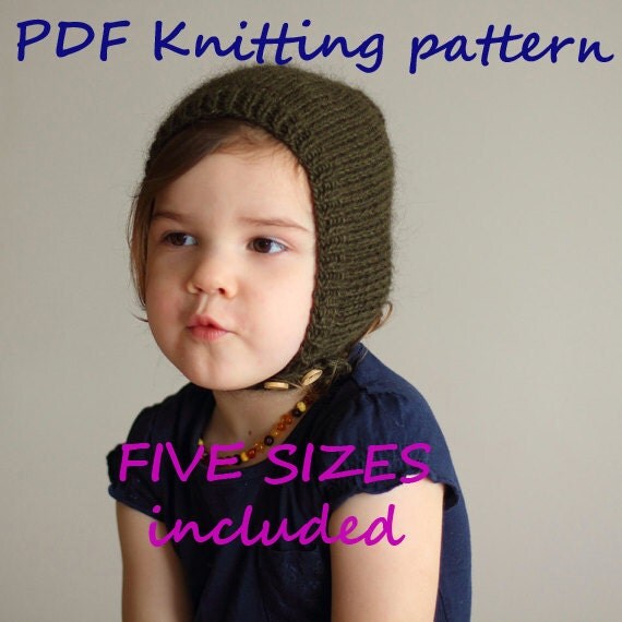 DOWNLOADABLE PDF PATTERN basic classic rounded bonnet with