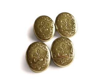 Victorian Cufflinks / Etched Gold Tone Cuff Links / Chain Link Double Back / 1910s Vintage Cufflinks / Etched Metal Cuff Links