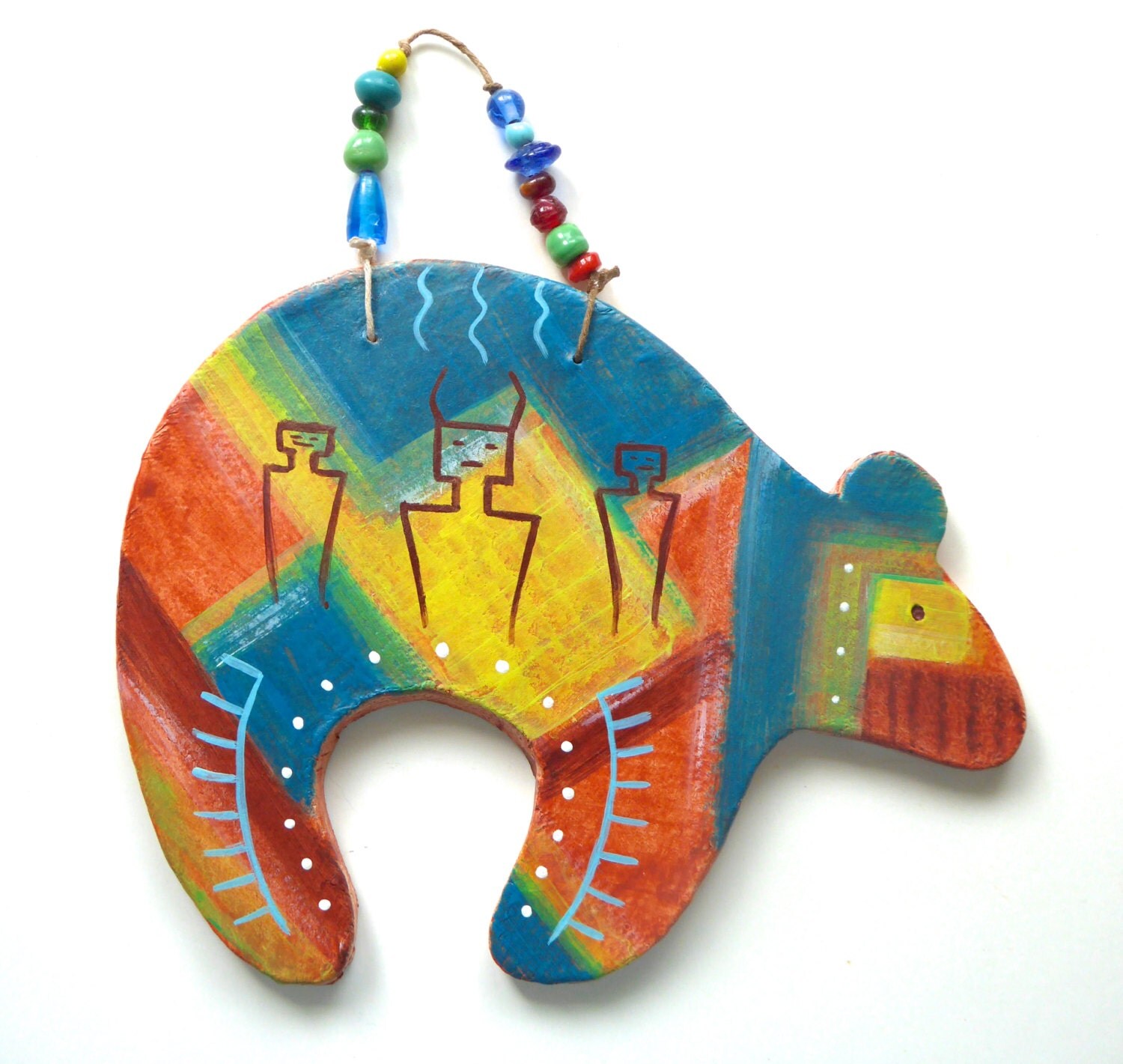 southwest Zuni bear spirit Native American Indian abstract