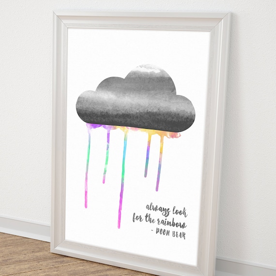 Rainbow Baby Winnie the Pooh Quotes Printable Kids GIft