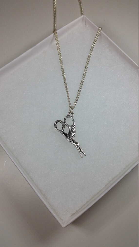 Items similar to Embroidery sewing scissors pendant on silver plated
