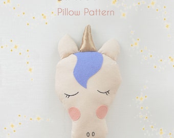Unicorn Pillow Sewing Pattern // DIY // Fabric Toy Pattern // Toy Pattern // Easy Sewing Pattern // Instant Download // PDF // Solipandi