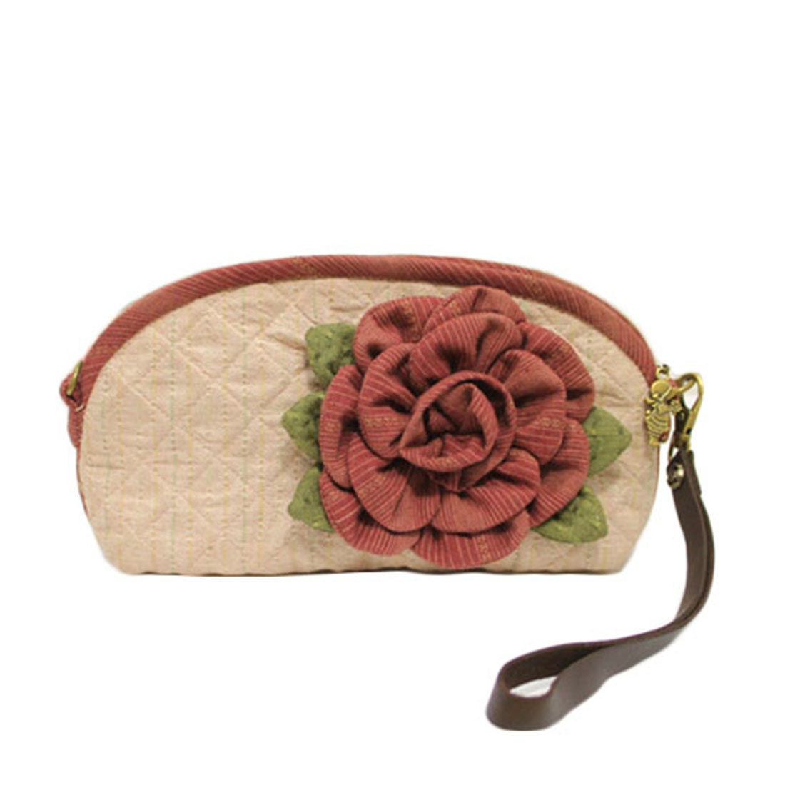 rose coloured clutch bag