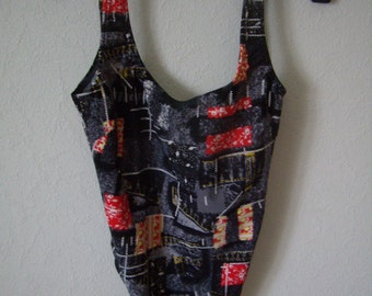 Black/red/yellow swimsuit a piece, wife, size 38/40 / Vintage 1980