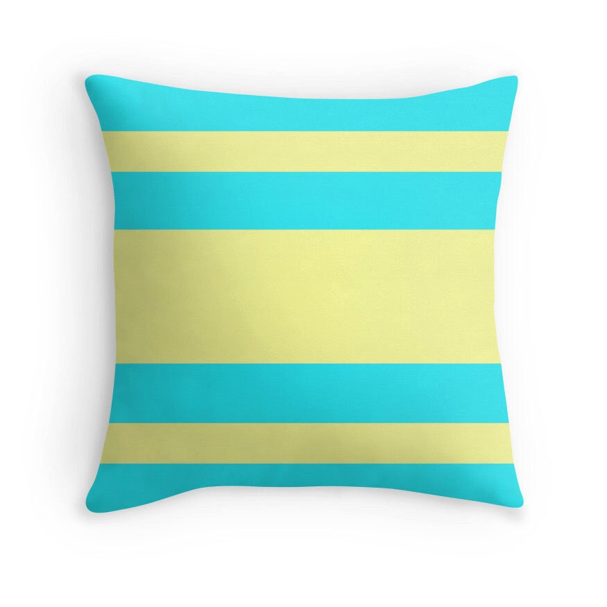 Teal Yellow Pillow Teal Yellow Bedding Teal Yellow Abstract