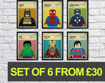Superhero Wall Art super hero wall art kids wall art batman superman spiderman. lego Superhero Wall Art super hero wall art kids wall art batman superman spiderman. lego