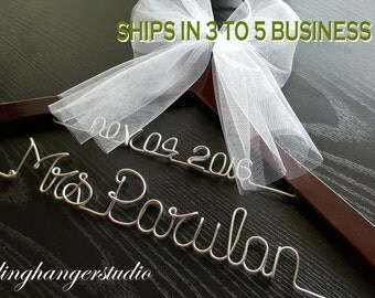 Sale / Trendy Wedding item / bride Hanger / Last name hanger/ wedding hanger