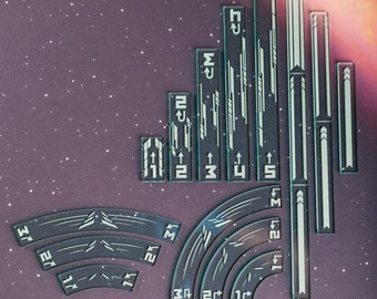 Acrylic Maneuver and Range Ruler Templates X Wing Compatible