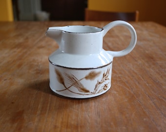 Vintage WR Midwinter Stonehenge Wild Oats Ceramic Creamer Beige Brown MCM England