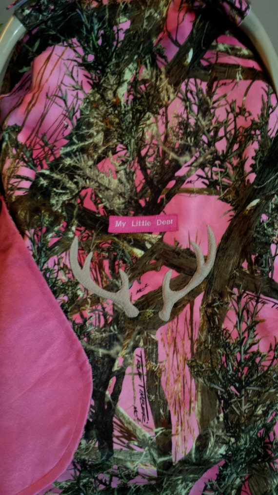 Car Seat Canopy Cover True Timber Pink Pink by mamasgotmecovered