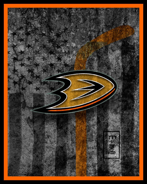 Anaheim Ducks Poster Anaheim Ducks Art Mighty Ducks by McQDesign