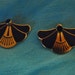 FAN-SHAPED Earrings Signed--Laurel Bunch Vintage