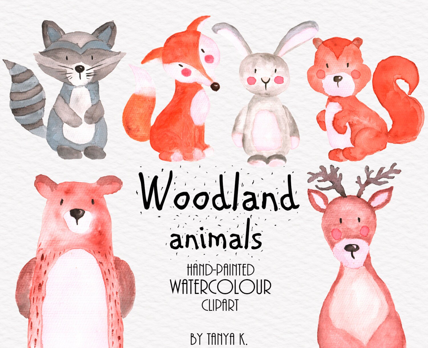 Download Woodland Animals Clipart Watercolor Clipart Animals Clipart