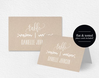 Wedding Place Cards, Wedding Place Card Printable, Place Card Template, Wedding Printable, Blush Pink, PDF Instant Download #BPB218_6