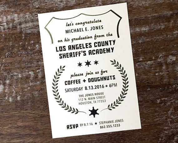 Police Academy Graduation Invitation Wording 7