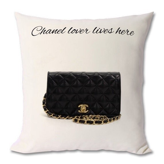 chanel lover lives here handbag cushion cover and pillow 46 x