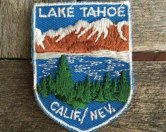 Lake Tahoe California/Nevada Vintage Travel Souvenir Patch by Voyager - New in Original Package