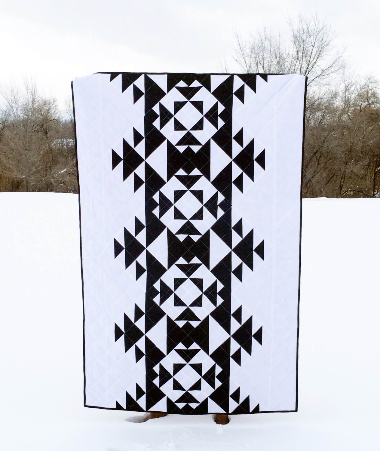 Modern Aztec Quilt by PatternsPearls on Etsy