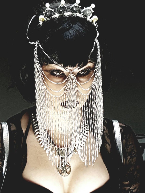 Silver Chain face veil