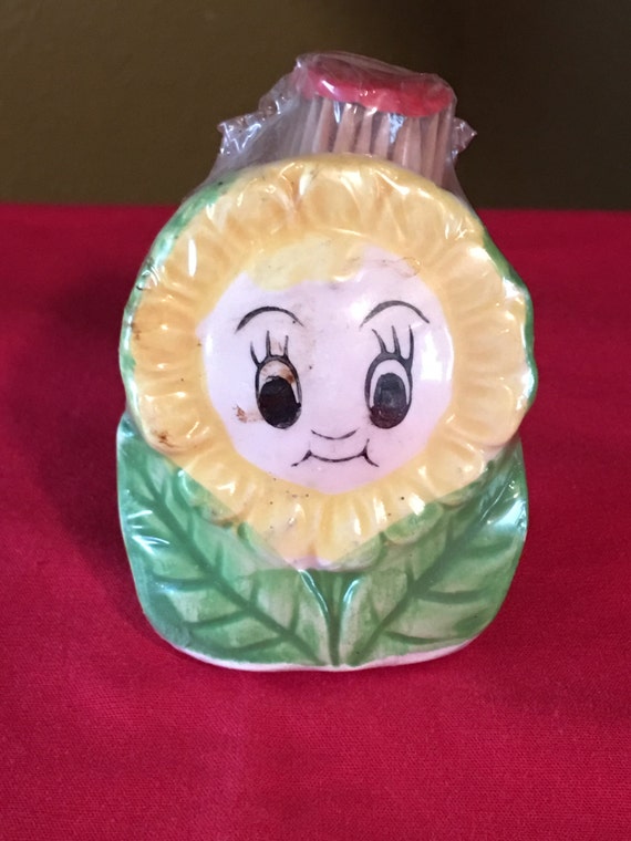 Enesco Sunflower toothpick holder Never been by BargainHuntingMom