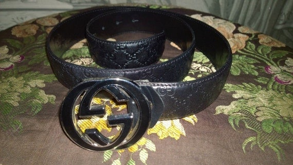 GUCCI Authentic Belt Made in Italy Vintage black leather by MAChic