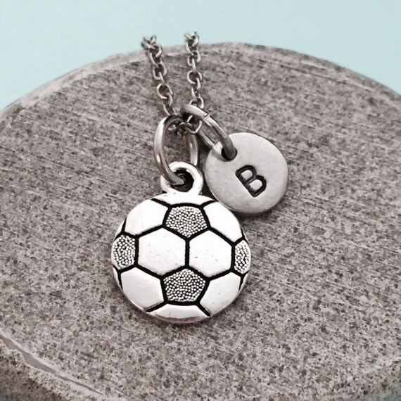 Soccer ball necklace soccer ball charm sports necklace