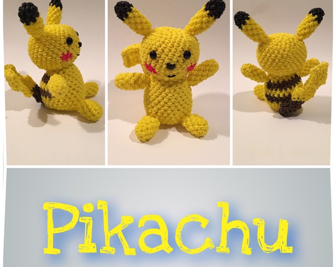 Pikachu (Pokémon) Rubber Band Figure, Rainbow Loom Loomigurumi, Rainbow Loom Character