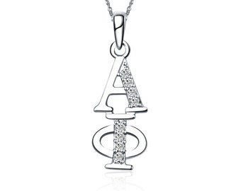 Alpha Phi Lavalier - Vertical Design Sterling Silver (AP-P001)